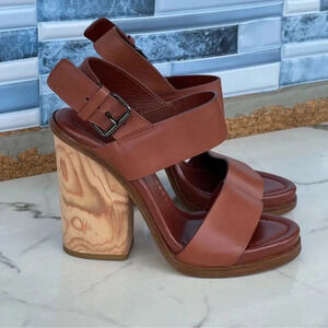 Vince Haley Heel in Whiskey size 6